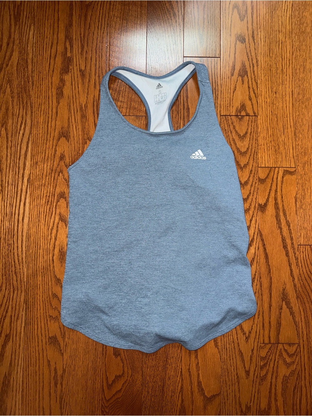 adidas Blue Heather Racerback Tank Top